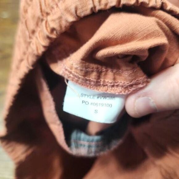 Vuori Vintage Ripstop Short Cinnamon Terracotta Orange Raw Hem Gorpcore SZ S - Picture 4 of 4